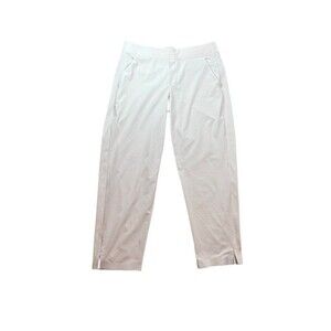 Athleta Brooklyn Mid Rise Ankle Pant Womens Size 8P Petite Abalone Beige 198671